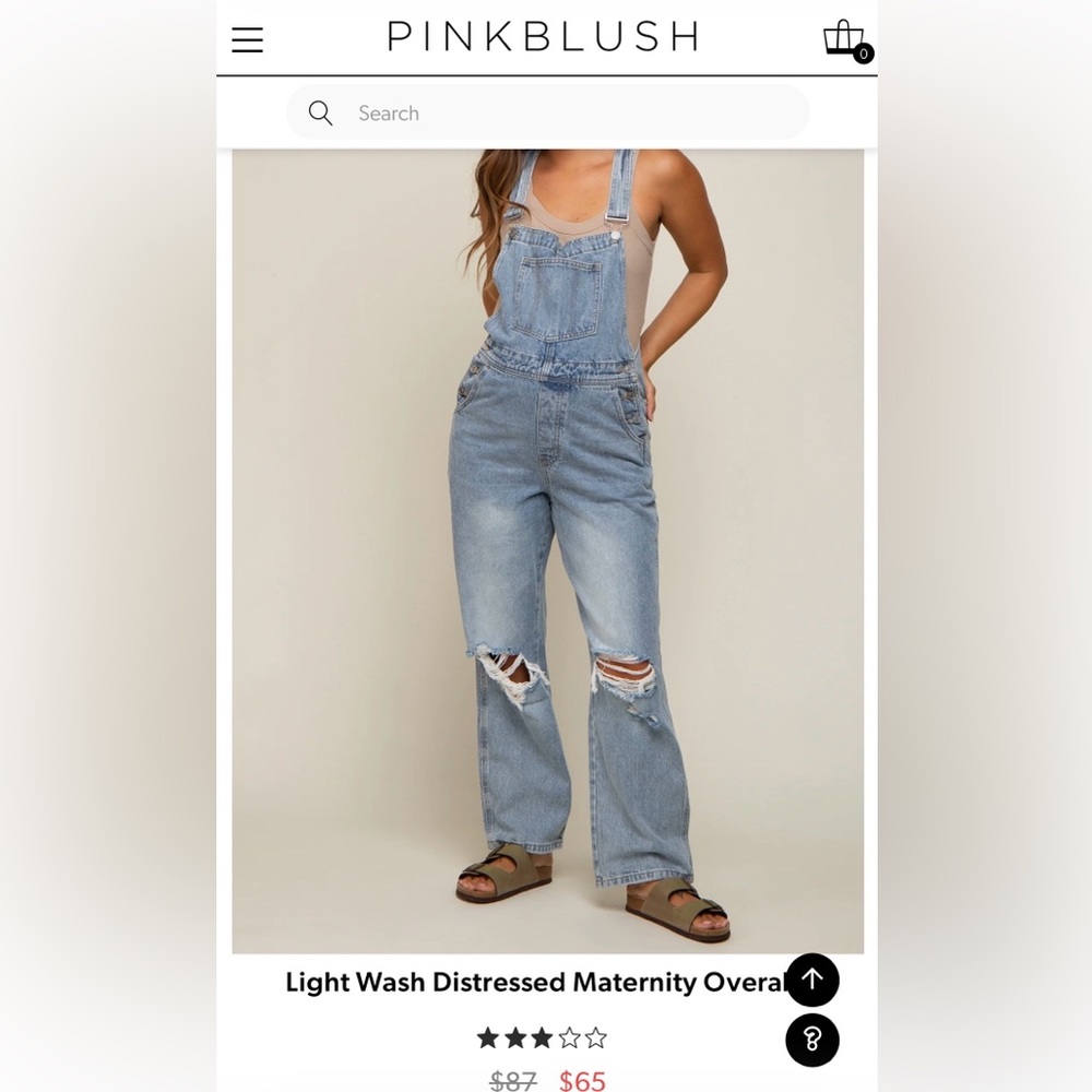 Denim Overall Jeans in Light Blue - Women's Distressed Overalls